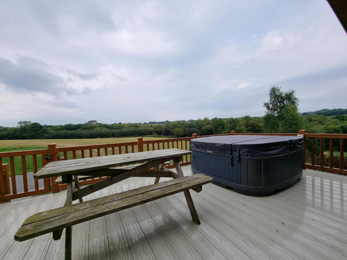 Beautiful Willow Lodge 67-4-6 Persons-Private Hot Tub-Pet Friendly-Tranquil Holiday Away From It All Yet Not Far To St Austell-The Holiday Home Has Two Bedrooms, Living & Dining Area, Equipped Kitchen -Decking-Al Fresco Dining-Fishing Lakes-Pet Frien Grampound Ngoại thất bức ảnh